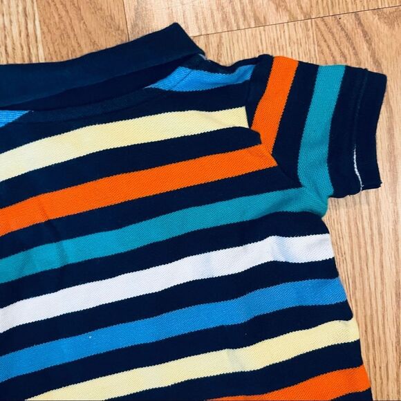 Janie & Jack Bright Colors Striped Short Sleeve Polo Shirt Size 12 Months - Picture 7 of 7